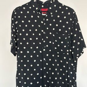 HUGO Black and White Polka Dot Men's Shirt
